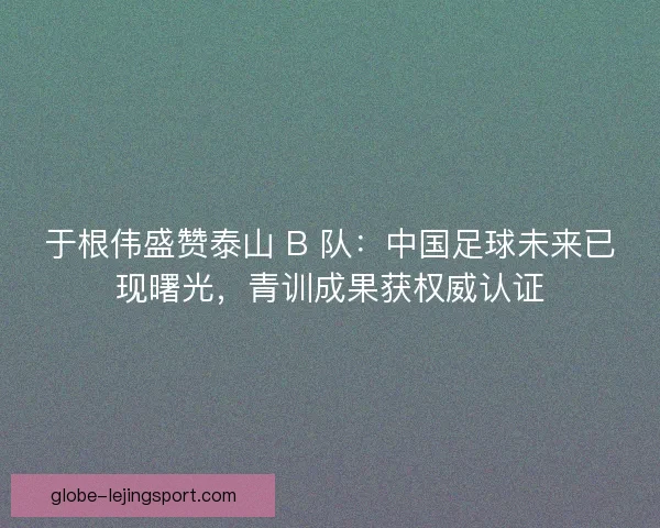 于根伟盛赞泰山 B 队：中国足球未来已现曙光，青训成果获权威认证